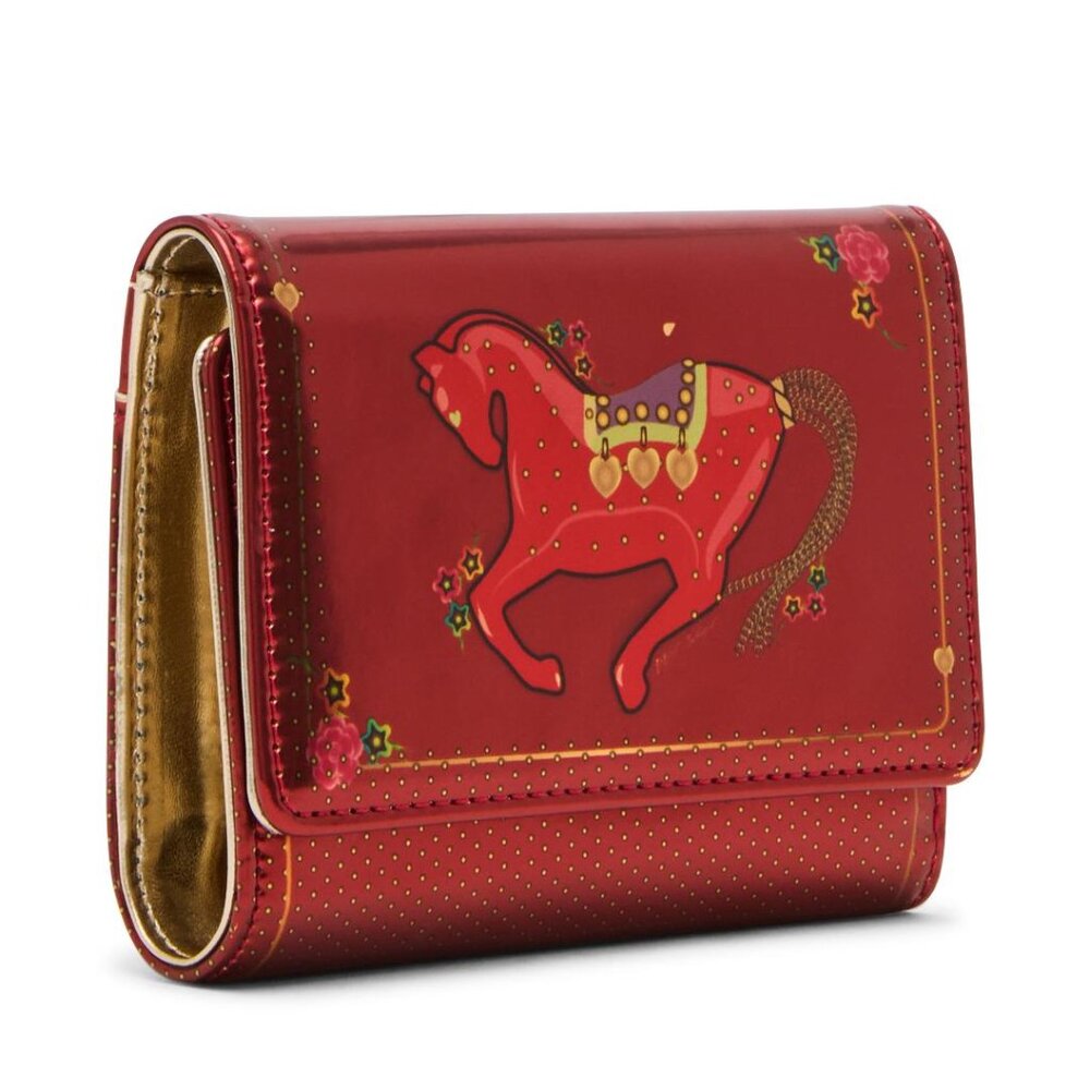 Betsey Johnson Kitsch Chinese New Year Wallet CYN Shiny Red NWT - Picture 5 of 8